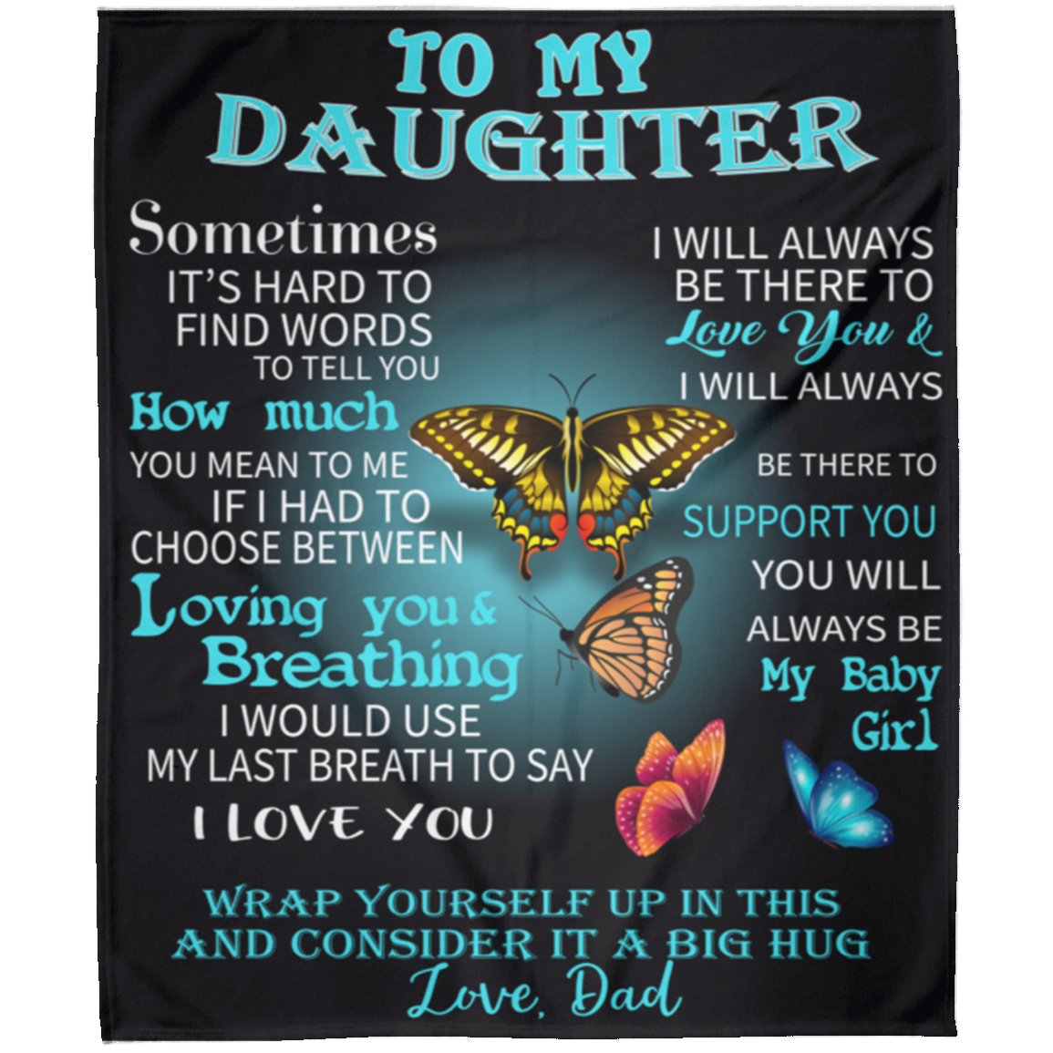 To My Daughter | FLM Arctic Fleece Blanket 50x60